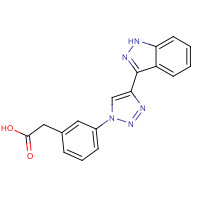 1383705-87-0 2-[3-[4-(1H-indazol-3-yl)triazol-1-yl]phenyl]acetic acid chemical structure