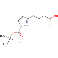 1190392-26-7 4-[1-[(2-methylpropan-2-yl)oxycarbonyl]pyrazol-3-yl]butanoic acid chemical structure