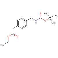 113520-37-9 ethyl 2-[4-[[(2-methylpropan-2-yl)oxycarbonylamino]methyl]phenyl]acetate chemical structure