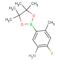 1012880-11-3 2-fluoro-4-methyl-5-(4,4,5,5-tetramethyl-1,3,2-dioxaborolan-2-yl)aniline chemical structure