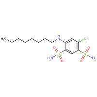 14711-22-9 4-chloro-6-(octylamino)benzene-1,3-disulfonamide chemical structure