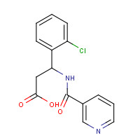 1257212-50-2 3-(2-chlorophenyl)-3-(pyridine-3-carbonylamino)propanoic acid chemical structure