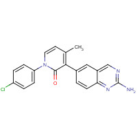 1003311-85-0 3-(2-aminoquinazolin-6-yl)-1-(4-chlorophenyl)-4-methylpyridin-2-one chemical structure