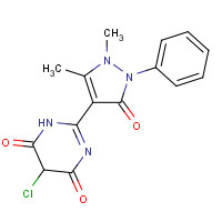21585-48-8 5-chloro-2-(1,5-dimethyl-3-oxo-2-phenylpyrazol-4-yl)-1H-pyrimidine-4,6-dione chemical structure