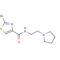 867333-36-6 2-bromo-N-(2-pyrrolidin-1-ylethyl)-1,3-thiazole-4-carboxamide chemical structure