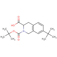545394-19-2 7-tert-butyl-2-[(2-methylpropan-2-yl)oxycarbonyl]-3,4-dihydro-1H-isoquinoline-3-carboxylic acid chemical structure