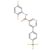 1057089-78-7 N-(2,5-difluorophenyl)-5-[4-(trifluoromethyl)phenyl]pyridine-3-carboxamide chemical structure