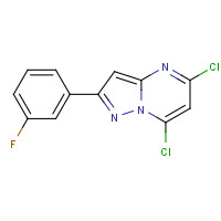 1159982-01-0 5,7-dichloro-2-(3-fluorophenyl)pyrazolo[1,5-a]pyrimidine chemical structure