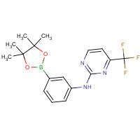 1312535-03-7 N-[3-(4,4,5,5-tetramethyl-1,3,2-dioxaborolan-2-yl)phenyl]-4-(trifluoromethyl)pyrimidin-2-amine chemical structure