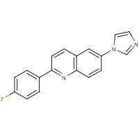 1201902-12-6 2-(4-fluorophenyl)-6-imidazol-1-ylquinoline chemical structure