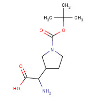 862372-68-7 2-amino-2-[1-[(2-methylpropan-2-yl)oxycarbonyl]pyrrolidin-3-yl]acetic acid chemical structure