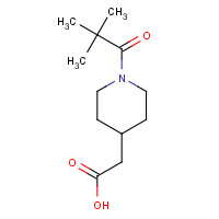 1268522-52-6 2-[1-(2,2-dimethylpropanoyl)piperidin-4-yl]acetic acid chemical structure