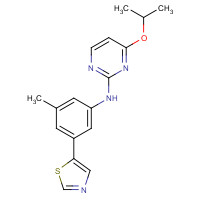 1334708-63-2 N-[3-methyl-5-(1,3-thiazol-5-yl)phenyl]-4-propan-2-yloxypyrimidin-2-amine chemical structure