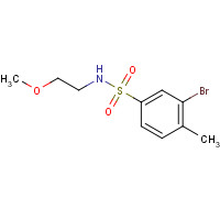 1240288-01-0 3-bromo-N-(2-methoxyethyl)-4-methylbenzenesulfonamide chemical structure