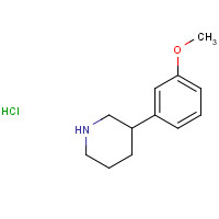19725-18-9 3-(3-methoxyphenyl)piperidine;hydrochloride chemical structure