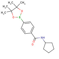 933987-10-1 N-cyclopentyl-4-(4,4,5,5-tetramethyl-1,3,2-dioxaborolan-2-yl)benzamide chemical structure