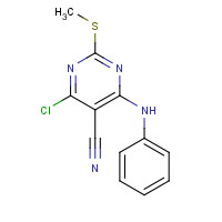 200626-36-4 4-anilino-6-chloro-2-methylsulfanylpyrimidine-5-carbonitrile chemical structure