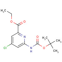 1114966-47-0 ethyl 4-chloro-6-[(2-methylpropan-2-yl)oxycarbonylamino]pyridine-2-carboxylate chemical structure