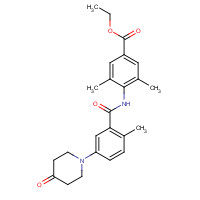 1529761-06-5 ethyl 3,5-dimethyl-4-[[2-methyl-5-(4-oxopiperidin-1-yl)benzoyl]amino]benzoate chemical structure