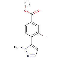 1067613-63-1 methyl 3-bromo-4-(2-methylpyrazol-3-yl)benzoate chemical structure