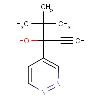 1401095-24-6 4,4-dimethyl-3-pyridazin-4-ylpent-1-yn-3-ol chemical structure