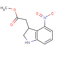 161959-05-3 methyl 2-(4-nitro-2,3-dihydro-1H-indol-3-yl)acetate chemical structure