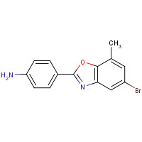 942215-52-3 4-(5-bromo-7-methyl-1,3-benzoxazol-2-yl)aniline chemical structure