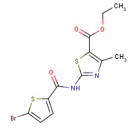 361160-10-3 ethyl 2-[(5-bromothiophene-2-carbonyl)amino]-4-methyl-1,3-thiazole-5-carboxylate chemical structure