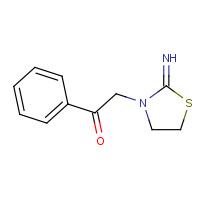 6649-75-8 2-(2-imino-1,3-thiazolidin-3-yl)-1-phenylethanone chemical structure