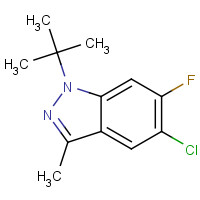 1360916-89-7 1-tert-butyl-5-chloro-6-fluoro-3-methylindazole chemical structure