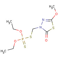 19691-80-6 3-(diethoxyphosphinothioylsulfanylmethyl)-5-methoxy-1,3,4-thiadiazol-2-one chemical structure