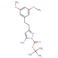 1035270-66-6 tert-butyl 5-amino-3-[2-(3,5-dimethoxyphenyl)ethyl]pyrazole-1-carboxylate chemical structure