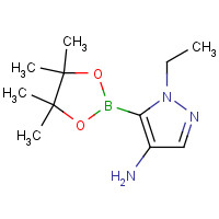 948593-46-2 1-ethyl-5-(4,4,5,5-tetramethyl-1,3,2-dioxaborolan-2-yl)pyrazol-4-amine chemical structure