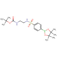 1014613-14-9 tert-butyl N-[2-[[4-(4,4,5,5-tetramethyl-1,3,2-dioxaborolan-2-yl)phenyl]sulfonylamino]ethyl]carbamate chemical structure