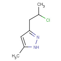 54055-33-3 3-(2-chloropropyl)-5-methyl-1H-pyrazole chemical structure