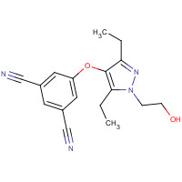 473921-12-9 5-[3,5-diethyl-1-(2-hydroxyethyl)pyrazol-4-yl]oxybenzene-1,3-dicarbonitrile chemical structure