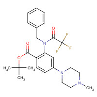 1108746-10-6 tert-butyl 2-[benzyl-(2,2,2-trifluoroacetyl)amino]-4-(4-methylpiperazin-1-yl)benzoate chemical structure