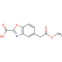 1227406-88-3 5-(2-methoxy-2-oxoethyl)-1,3-benzoxazole-2-carboxylic acid chemical structure