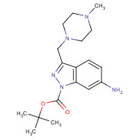 887590-50-3 tert-butyl 6-amino-3-[(4-methylpiperazin-1-yl)methyl]indazole-1-carboxylate chemical structure