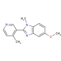 1356483-23-2 5-methoxy-1-methyl-2-(4-methylpyridin-3-yl)benzimidazole chemical structure