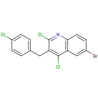 1599528-92-3 6-bromo-2,4-dichloro-3-[(4-chlorophenyl)methyl]quinoline chemical structure
