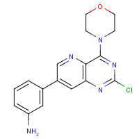1557084-43-1 3-(2-chloro-4-morpholin-4-ylpyrido[3,2-d]pyrimidin-7-yl)aniline chemical structure