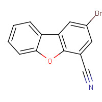 186821-87-4 2-bromodibenzofuran-4-carbonitrile chemical structure