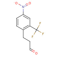 924909-34-2 3-[4-nitro-2-(trifluoromethyl)phenyl]propanal chemical structure