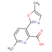 1228431-44-4 6-methyl-3-(5-methyl-1,3-oxazol-2-yl)pyridine-2-carboxylic acid chemical structure