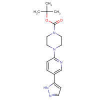 1363653-65-9 tert-butyl 4-[5-(1H-pyrazol-5-yl)pyridin-2-yl]piperazine-1-carboxylate chemical structure
