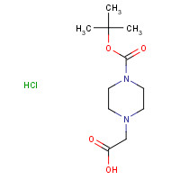 362690-45-7 2-[4-[(2-methylpropan-2-yl)oxycarbonyl]piperazin-1-yl]acetic acid;hydrochloride chemical structure