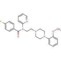 155204-26-5 4-fluoro-N-[2-[4-(2-methoxyphenyl)piperazin-1-yl]ethyl]-N-pyridin-2-ylbenzamide chemical structure