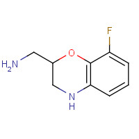 1257703-80-2 (8-fluoro-3,4-dihydro-2H-1,4-benzoxazin-2-yl)methanamine chemical structure