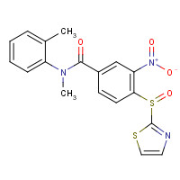 217438-17-0 N-methyl-N-(2-methylphenyl)-3-nitro-4-(1,3-thiazol-2-ylsulfinyl)benzamide chemical structure